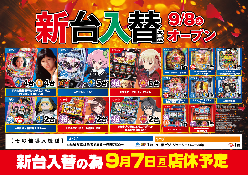 新台入替情報